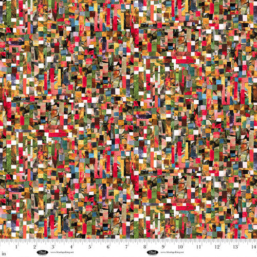 Spread The Word Abstract Geo Green Kathryn Kramer Waters Blank Quilting Cotton Fabric BQ-4198-66