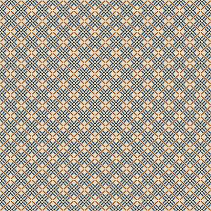 Spring Is In The Air Spring Bias Plaid Cream Blue Hannah West Henry Glass HG-2784-37-CreamBlue