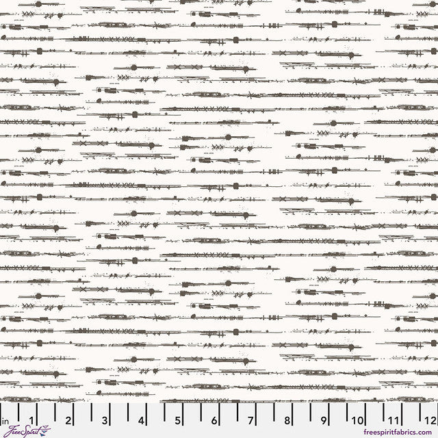 Stamped Edit Paper Seth Apter Free Spirit Cotton Fabric FS-PWSE050.PAPER