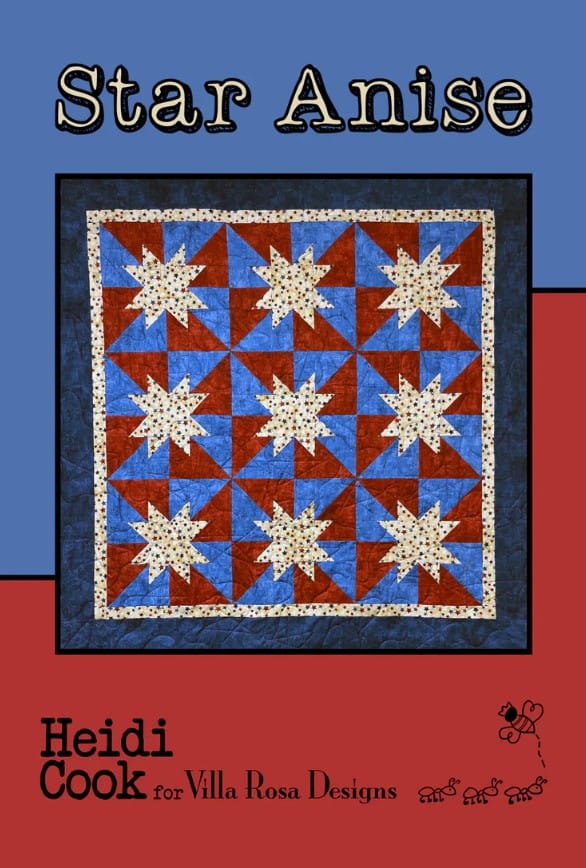 Star Anise Quilt Pattern 58"x58" Heidi Cook Villa Rosa Designs VRD-STARANISE | US Fabric Shop