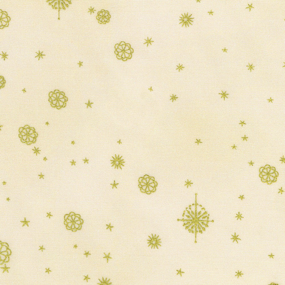 Star of Wonder Stars Gold Ivory Reuben McHugh Robert Kaufman Cotton Fabric RK-RRMDM-23731-15