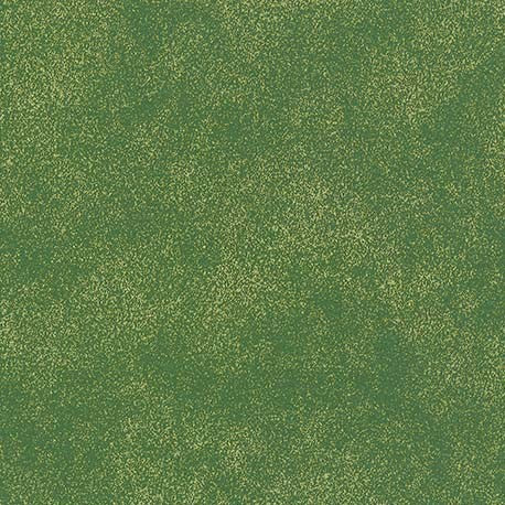 Stardust Metallic Basil Green Michael Miller Cotton Fabric