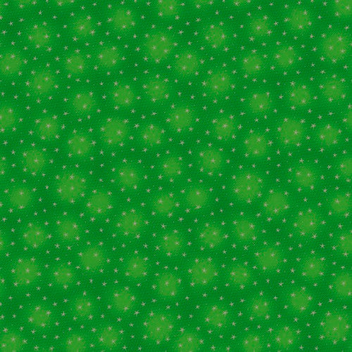 Starlet Small Stars Kelly Green Blank Quilting Cotton Fabric BQ-STARLET-6383-KELLY