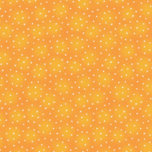 Starlet Small Stars Orange Blank Quilting Cotton Fabric BQ-STARLET-6383-ORANGE
