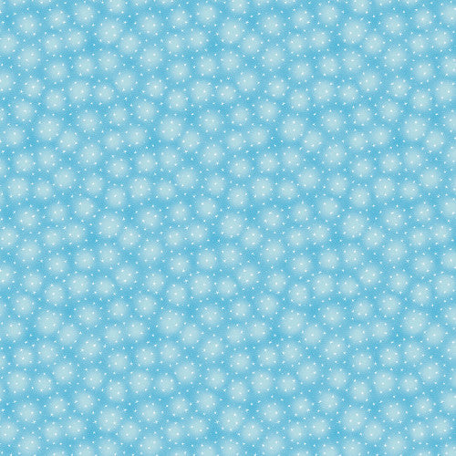 Starlet Small Stars Pool Blue Blank Quilting Cotton Fabric