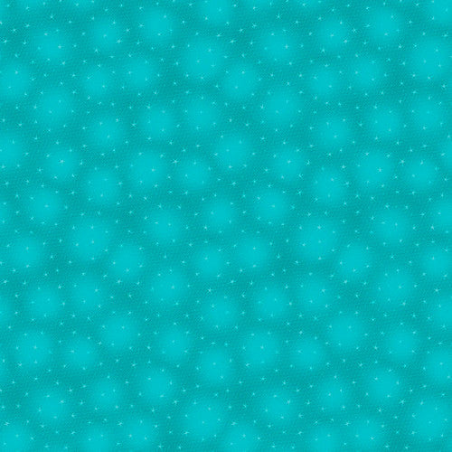 Starlet Small Stars Teal Blank Quilting Cotton Fabric