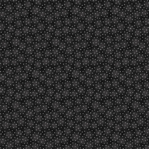 Starlet 108" Wideback Tonal Mini Stars Black Blank Quilting Cotton Fabric BQ-2315-99