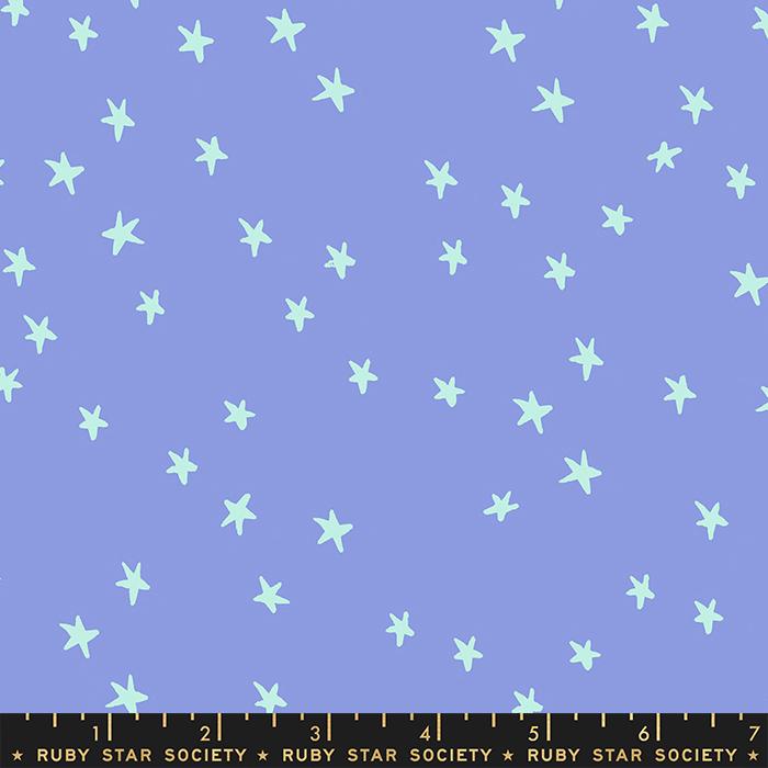 Starry Dusk Purple Blue with Sky Blue Stars Alexia Abegg Ruby Star Society Moda Cotton Fabric MD-RS4109-57