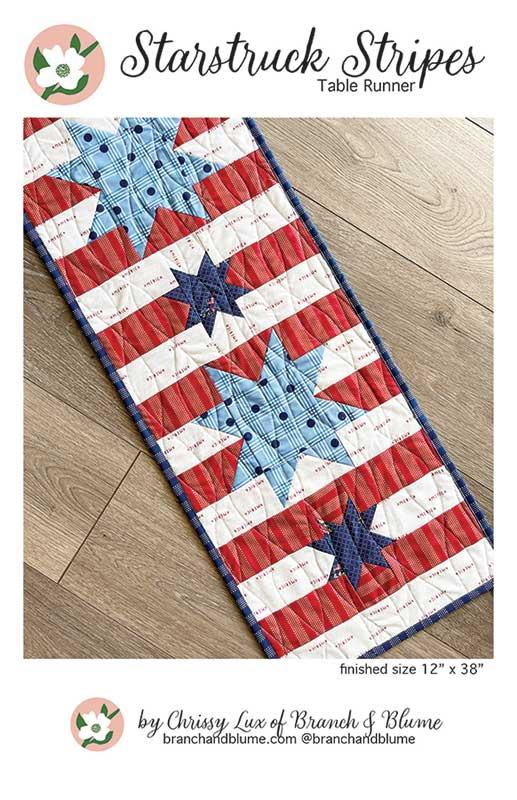 Starstruck Stripes Table Runner Pattern 12"x38" Chrissy Lux Branch & Blume BNB-2314