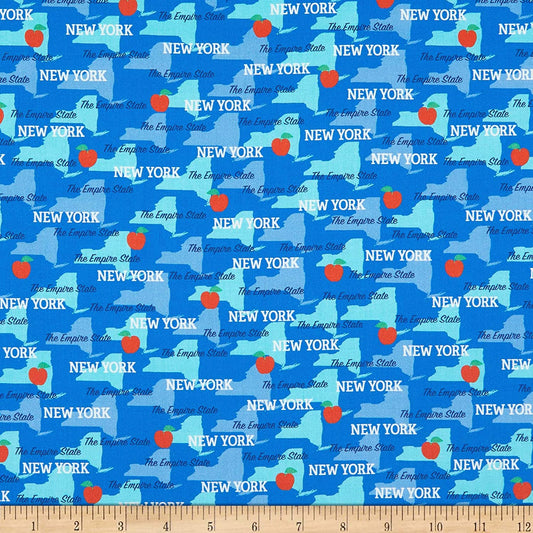 State Pride New York Whistler Studios Windham Cotton Fabric WF-52327D NY