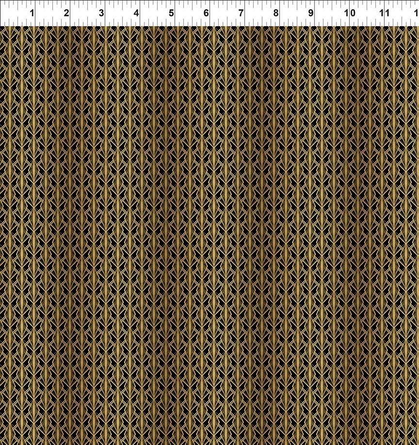Steampunk Menagerie Deco Gold Jason Yenter In the Beginning Fabrics Cotton Fabric ITB-14ST-1