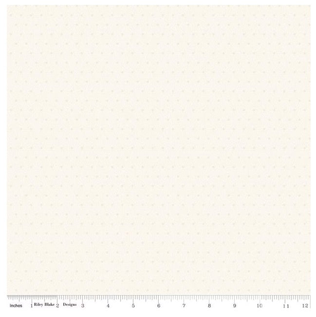 Stitchers FLANNEL Dots Cream Vicki McCarty Riley Blake Cotton Flannel Fabric RB-F15550-CREAM