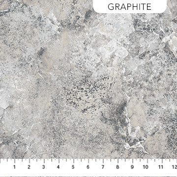 Stonehedge Gradations II Quartz Graphite Light Grey Linda Ludovico Northcott Cotton Fabric NC-26756-990