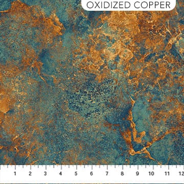 Stonehedge Gradations II Quartz in Oxidized Copper Brown Linda Ludovico Northcott Cotton Fabric NC-26756-68 | US Fabric Shop