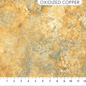 Stonehedge Gradations II Quartz Oxidized Copper Light Twilight Linda Ludovico Northcott Cotton Fabric NC-26756-680