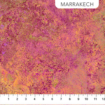 Stonehedge Gradations II Slate Marrakech Pink Purple Orange Linda Ludovico Northcott Cotton Fabric NC-26757-24