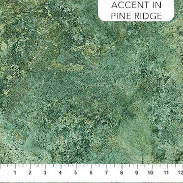Stonehedge Gradations II Slate in Pine Ridge Light Green Linda Ludovico Northcott Cotton Fabric NC-26757-78 | US Fabric Shop
