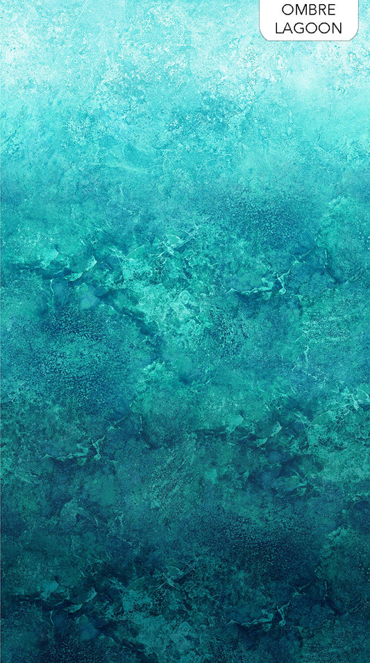 Stonehenge Gradations Ombre Lagoon Northcott Fabric Cotton Fabric