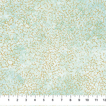 Stonehedge Valencia Limestone Light Seafoam Green Gold Metallic Linda Ludovico Northcott Cotton Fabric NC-28905M-62