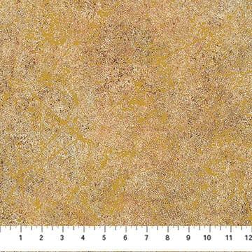 Stonehedge Valencia Patina Light Rust Brown Gold Metallic Linda Ludovico Northcott Cotton Fabric NC-28902M-37 | US Fabric Shop