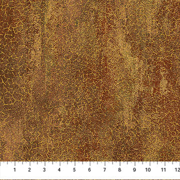 Stonehedge Valencia Terazzo Medium Rust Brown Gold Metallic Linda Ludovico Northcott Cotton Fabric NC-28903M-38