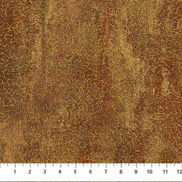 Stonehedge Valencia Terazzo Medium Rust Brown Gold Metallic Linda Ludovico Northcott Cotton Fabric NC-28903M-38 | US Fabric Shop