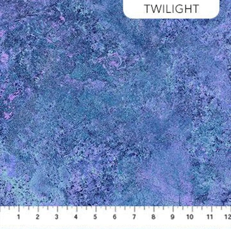 Stonehenge Gradations II Slate Twilight Blue Purple Linda Ludovico Northcott Fabrics Cotton Fabric NC-26757-47