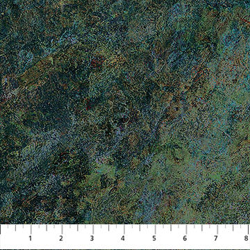 Stonehenge Rooted Marble Dark Teal Linda Ludovico Northcott Fabrics Cotton Fabric NC-DP28769-69