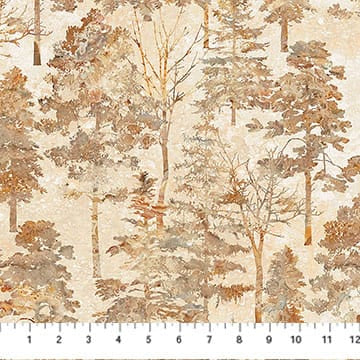Stonehenge Rooted Trees Beige Multi Linda Ludovico Northcott Fabrics Cotton Fabric NC-DP28767-12 | US Fabric Shop