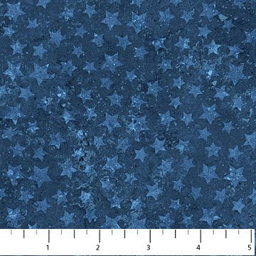 Stonehenge Stars & Stripes Tonal Stars Navy Blue Deborah Edwards Northcott Cotton Fabric