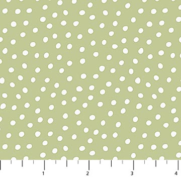 Story Book Dots Green FIGO Northcott Cotton Fabric NC-FIGO-91338-70