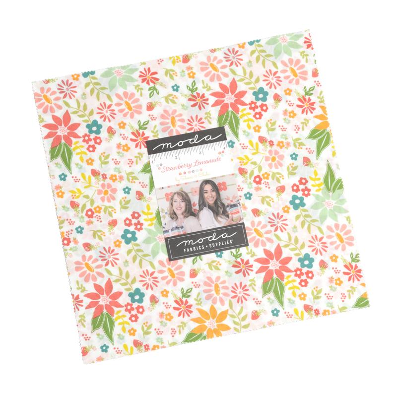 Strawberry Lemonade 10" Squares 42 pcs Layer Cake Sherri & Chelsi Moda Cotton Fabric MD-37670LC
