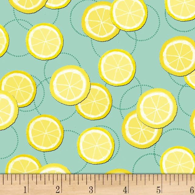 Summerlicious Lemon Yellow Green Lucie Crovatto Studio E Cotton Fabric