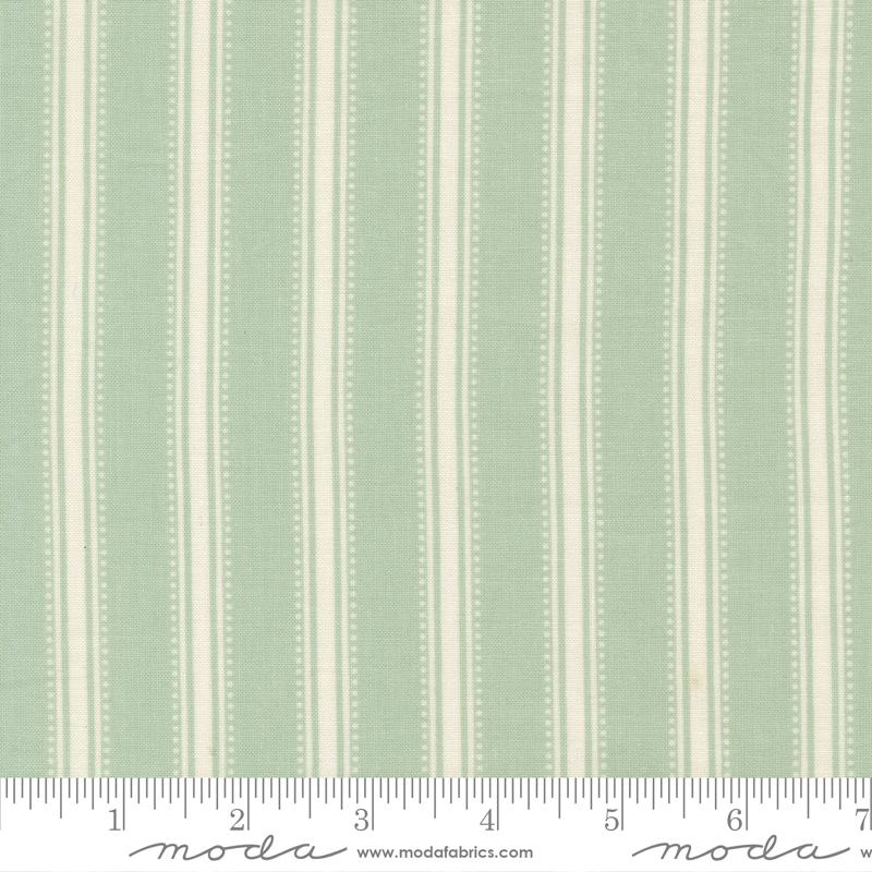 Sunbonnet Dots and Stripes Dusty Blue My Sew Quilty Life Moda Cotton Fabric MD-31767-21