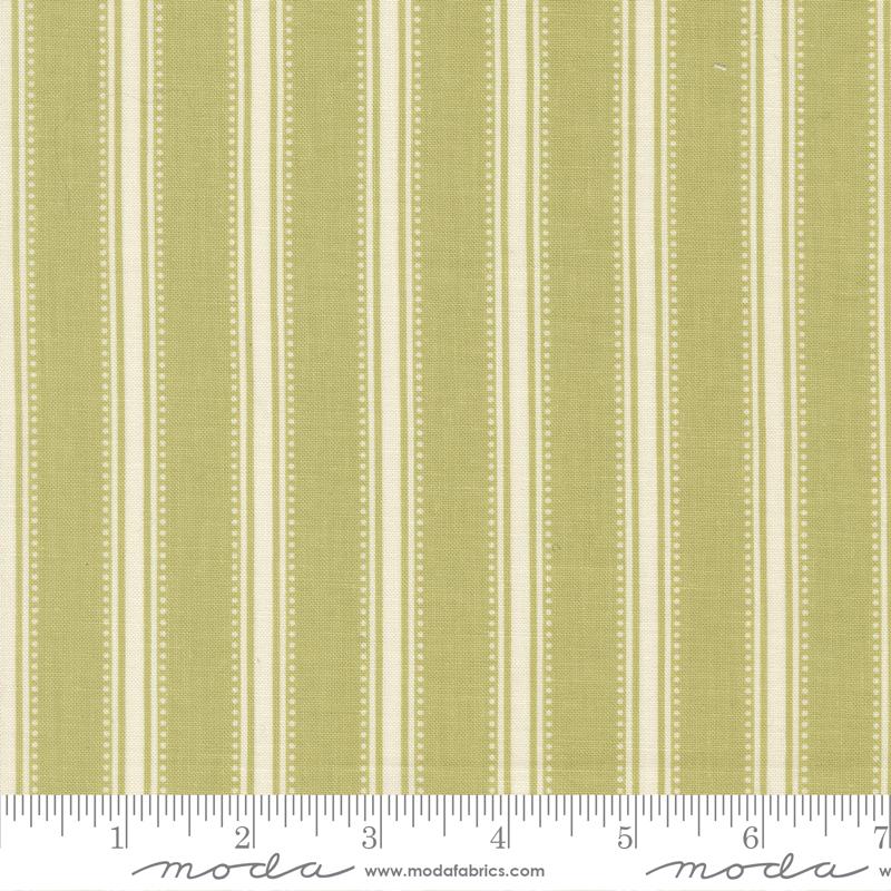 Sunbonnet Dots and Stripes Pear My Sew Quilty Life Moda Cotton Fabric MD-31767-18