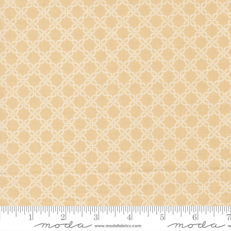 Sunbonnet Lattice Almond My Sew Quilty Life Moda Cotton Fabric MD-31768-13