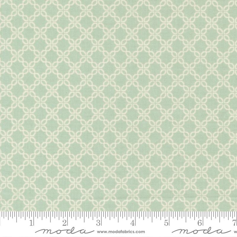 Sunbonnet Lattice Dusty Blue My Sew Quilty Life Moda Cotton Fabric MD-31768-21