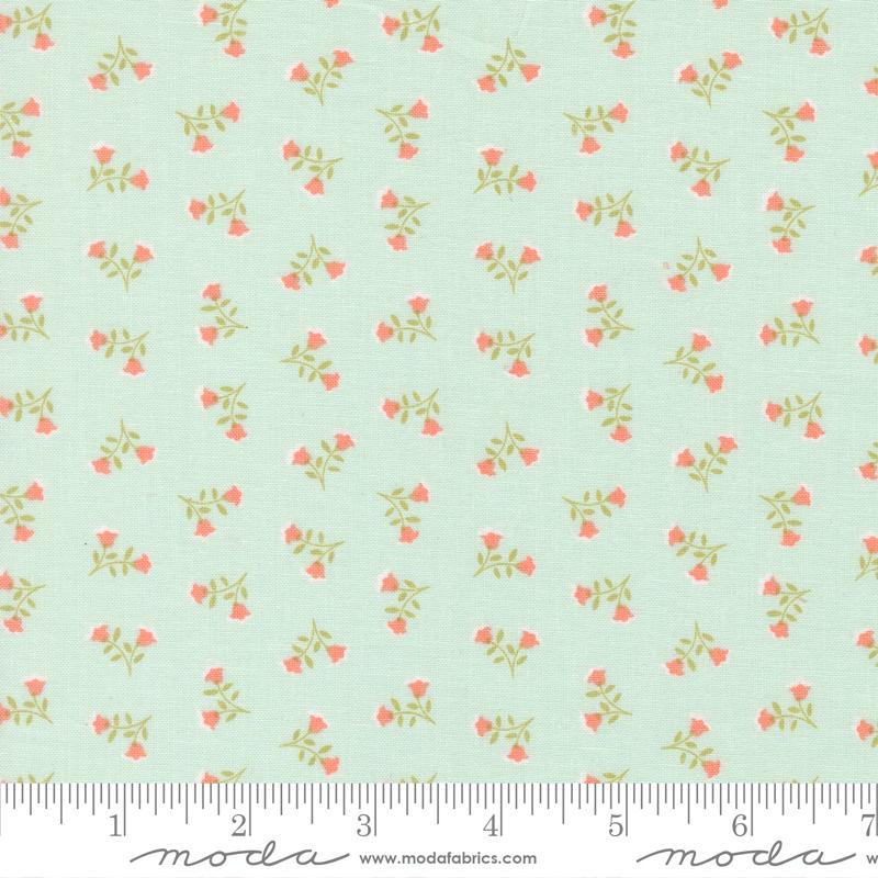 Sunbonnet Tossed Petals Ditsy Pale Blue My Sew Quilty Life Moda Cotton Fabric MD-31763-19