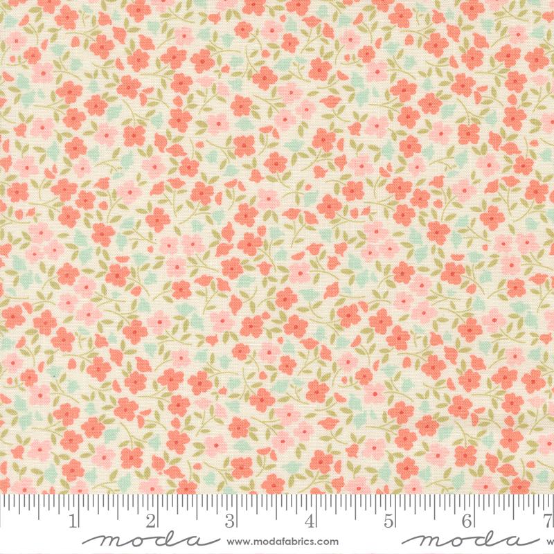 Sunbonnet Wild Blooms Porcelain My Sew Quilty Life Moda Cotton Fabric MD-31766-11