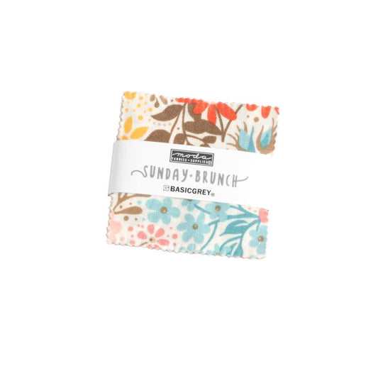 Sunday Brunch 2.5'' Squares BasicGrey Moda Cotton Fabric MD-30750MC