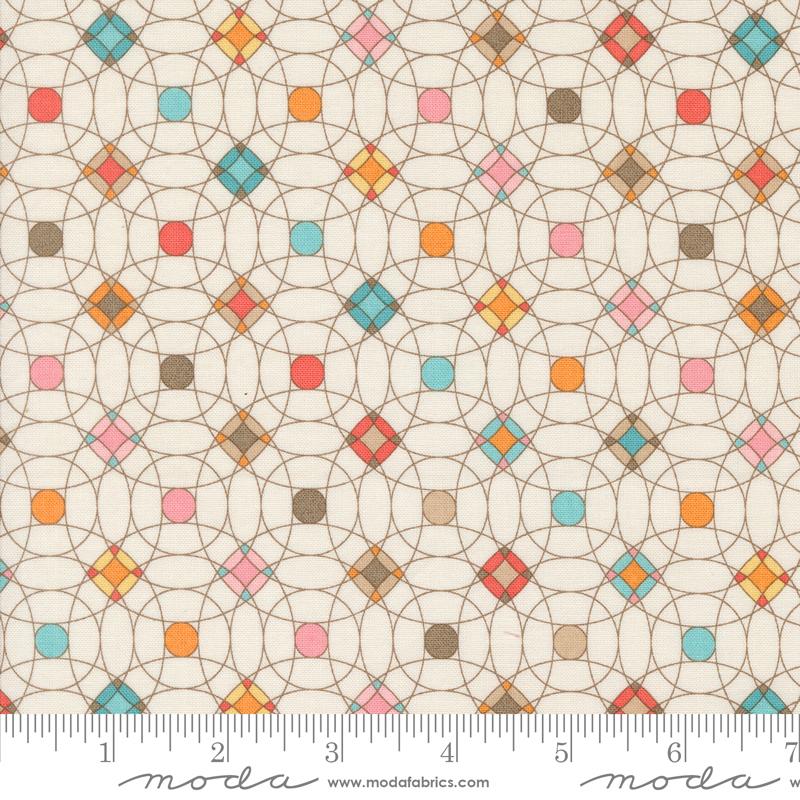 Sunday Brunch Scramble Geometrics Dot Spritzer Multi BasicGrey Moda Cotton Fabric