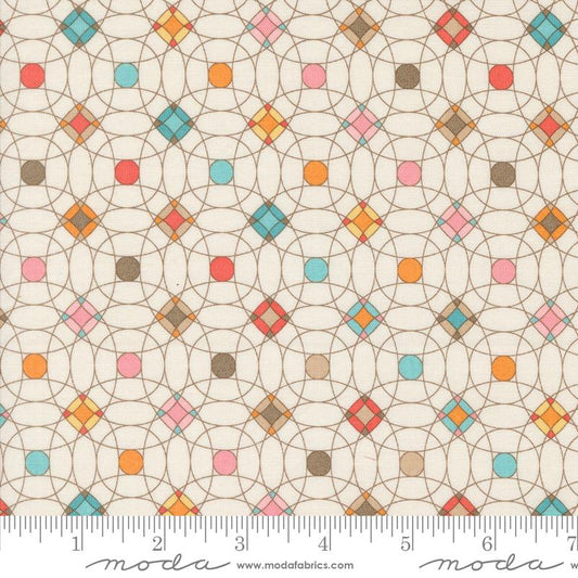 Sunday Brunch Scramble Geometrics Dot Spritzer Multi BasicGrey Moda Cotton Fabric