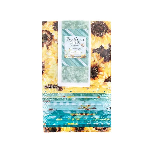 Sunflower Sweet 2.5" Strips Karat Crystals Lisa Audit Wilmington Prints Cotton Fabric