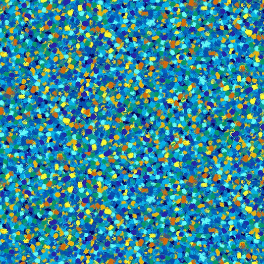 Sunflower Symphony Iris Dots Blue Timeless Treasures Cotton Fabric TT-DOT-CD2335-BLUE