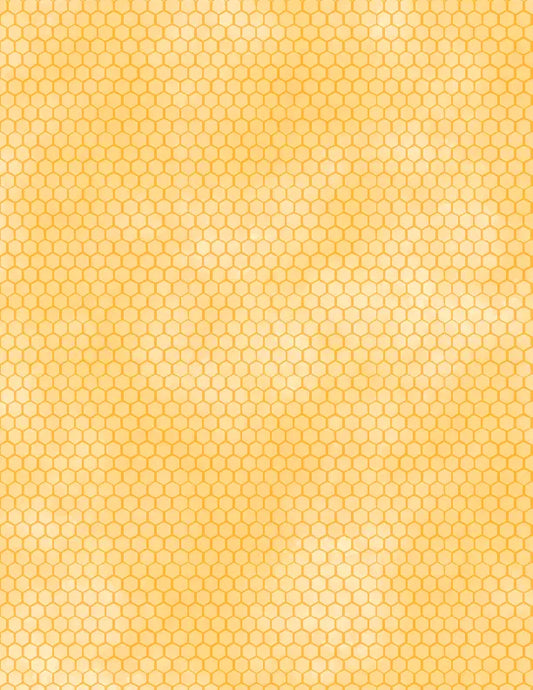 Sunkissed Honeycomb Yellow Nancy Mink Wilmington Prints Cotton Fabric WP-1665-33919-555