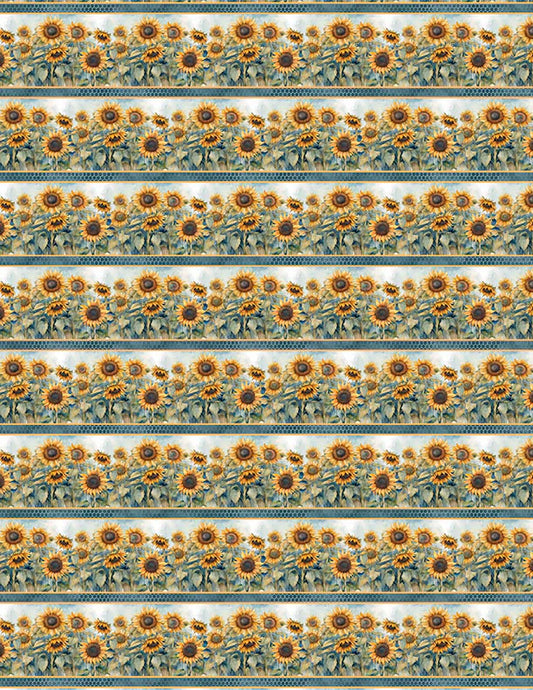 Sunkissed Repeating Stripe Multi Nancy Mink Wilmington Prints Cotton Fabric WP-1665-33915-547