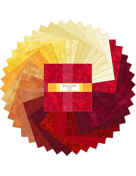 Sunny Side 10" Squares Karat Gems Revised 10/3/24 42pcs Wilmington Prints Cotton Precut Fabric WP-512-146-512