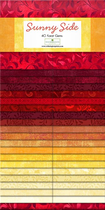 Sunny Side 2.5" Strips Karat Gems Revised 10/3/24 40pcs Wilmington Prints Cotton Precut Fabric WP-842-146-842