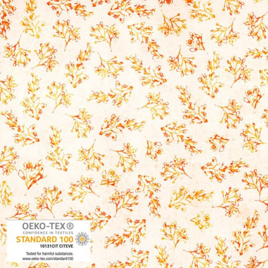 Sunset Bloom Flower Head Sand Cream Stof Blank Quilting Cotton Fabric