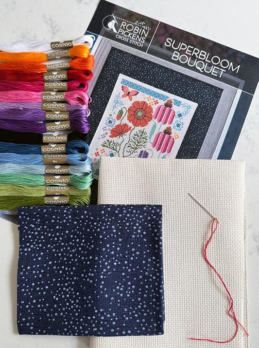 Superbloom Cross Stitch Kit Robin Pickens Moda MD-KITCS102